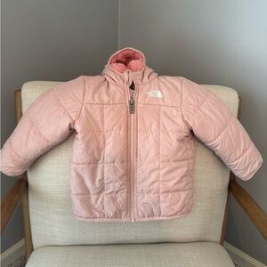 The North Face Toddler Girl Puffer Coat in Light Pink
